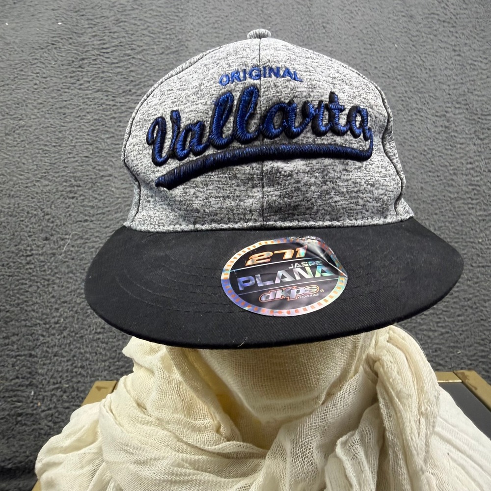 DKPS Original Vallarta Snapback Hat Gray Black Flat Brim Cap #271